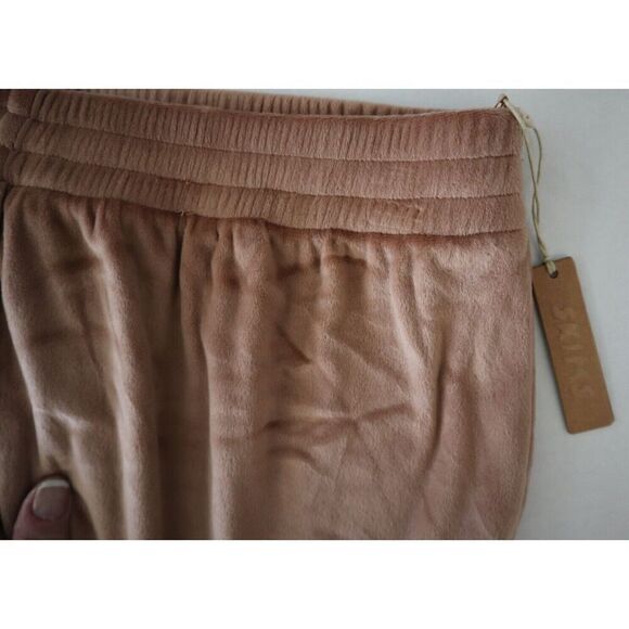 SKIMS AP-LEG-0887 Women Sz 4XL Sienna Brown Velour High Waist Oversized Joggers - Picture 5 of 12